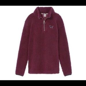 Victoria secret Sherpa pullover maroon